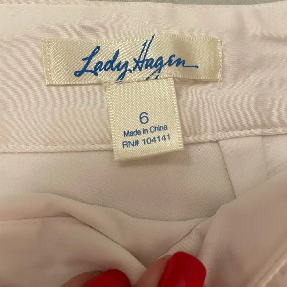 Lady Hagen Golf Skort  NWT size 6 White L=17” W=32” - Picture 5 of 11